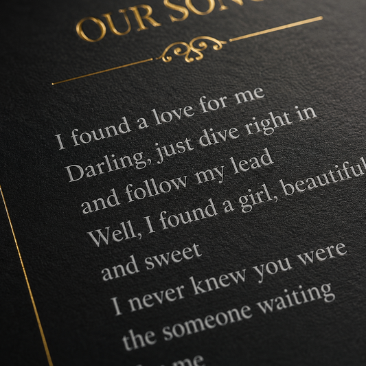PDF of personalized lyrics