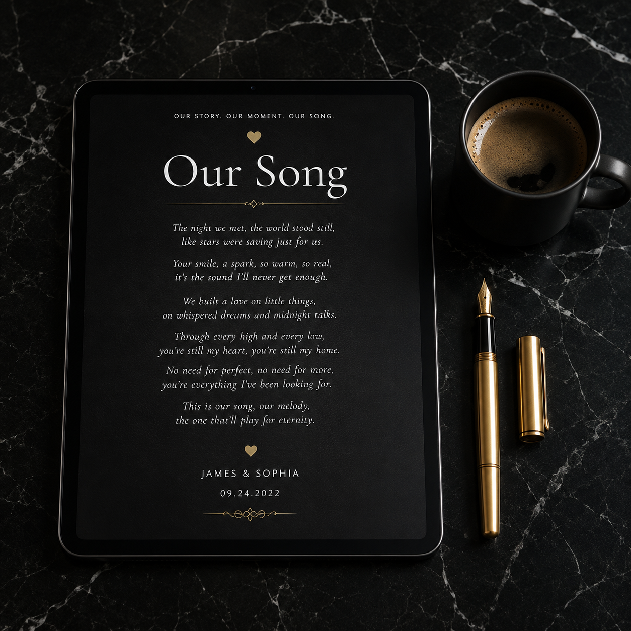 PDF of personalized lyrics